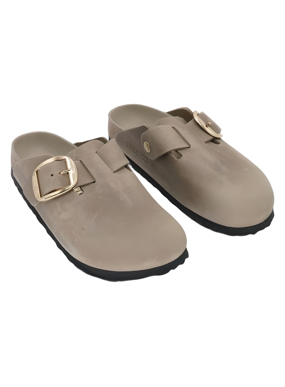 Birkenstock Boston Big Buckle Tobacco Brown Oiled Leather Clogs Size 6N